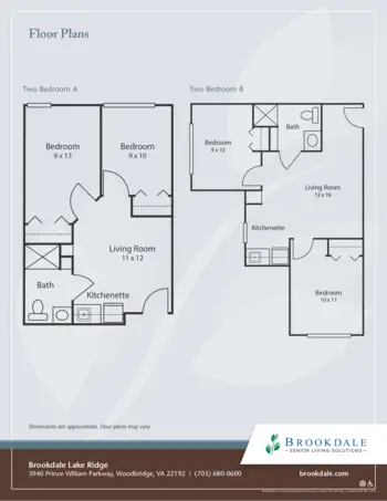 Floorplan of Brookdale Lake Ridge, Assisted Living, Memory Care, Woodbridge, VA 5