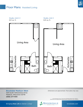 Floorplan of Brookdale Madison West, Assisted Living, Memory Care, Madison, WI 2