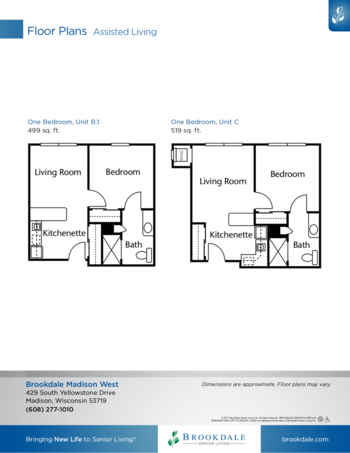 Floorplan of Brookdale Madison West, Assisted Living, Memory Care, Madison, WI 4