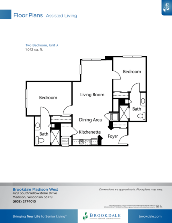 Floorplan of Brookdale Madison West, Assisted Living, Memory Care, Madison, WI 7
