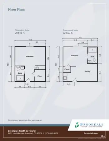 Floorplan of Brookdale North Loveland, Assisted Living, Loveland, CO 1