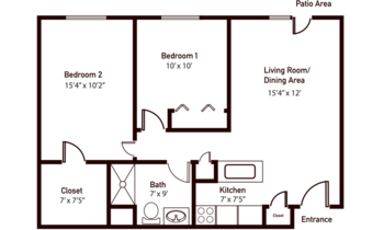 Floorplan of Brookstone Estates of Rantoul, Assisted Living, Rantoul, IL 2
