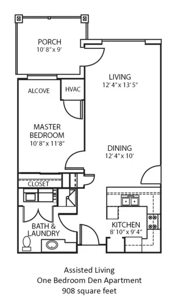 Floorplan of Brookview Meadows, Assisted Living, Green Bay, WI 1