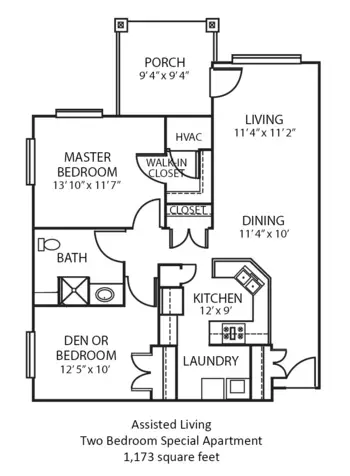 Floorplan of Brookview Meadows, Assisted Living, Green Bay, WI 3