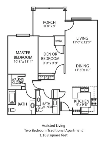 Floorplan of Brookview Meadows, Assisted Living, Green Bay, WI 4