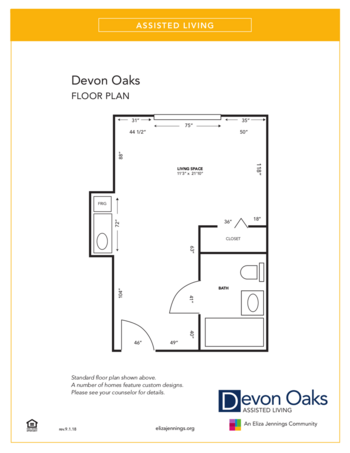 Floorplan of Devon Oaks, Assisted Living, Westlake, OH 1