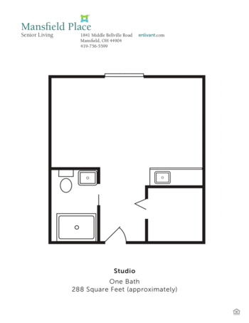 Floorplan of Mansfield Place, Assisted Living, Mansfield, OH 1