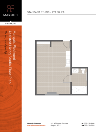 Floorplan of Marquis Piedmont Assisted Living, Assisted Living, Portland, OR 1