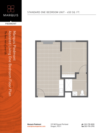 Floorplan of Marquis Piedmont Assisted Living, Assisted Living, Portland, OR 4