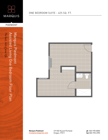 Floorplan of Marquis Piedmont Assisted Living, Assisted Living, Portland, OR 5