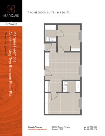 Floorplan of Marquis Piedmont Assisted Living, Assisted Living, Portland, OR 6