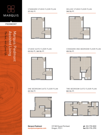 Floorplan of Marquis Piedmont Assisted Living, Assisted Living, Portland, OR 7