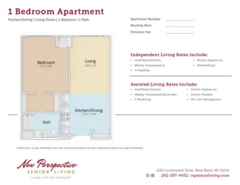 Floorplan of New Perspective West Bend, Assisted Living, Memory Care, West Bend, WI 1