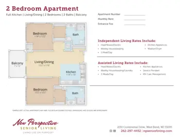 Floorplan of New Perspective West Bend, Assisted Living, Memory Care, West Bend, WI 2