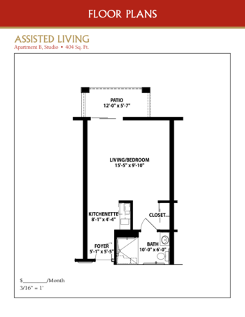 Floorplan of Nikkei Senior Gardens, Assisted Living, Arleta, CA 2