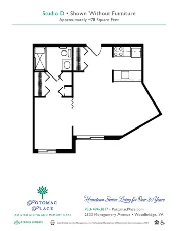 Floorplan of Potomac Place, Assisted Living, Memory Care, Woodbridge, VA 4