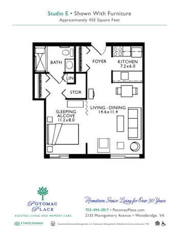 Floorplan of Potomac Place, Assisted Living, Memory Care, Woodbridge, VA 5