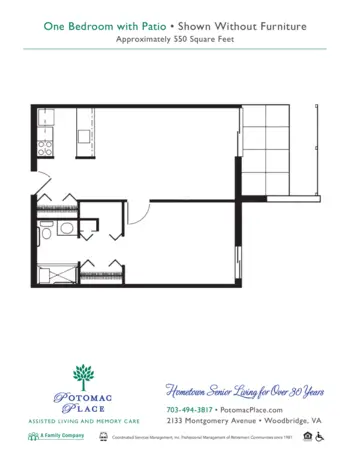 Floorplan of Potomac Place, Assisted Living, Memory Care, Woodbridge, VA 8