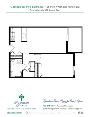 Floorplan of Potomac Place, Assisted Living, Memory Care, Woodbridge, VA 11
