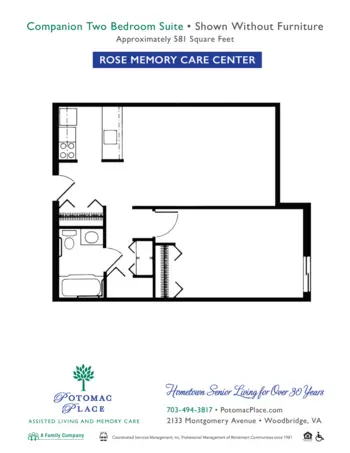 Floorplan of Potomac Place, Assisted Living, Memory Care, Woodbridge, VA 13