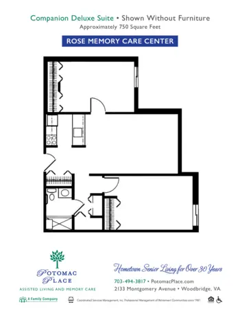 Floorplan of Potomac Place, Assisted Living, Memory Care, Woodbridge, VA 15