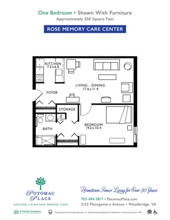 Floorplan of Potomac Place, Assisted Living, Memory Care, Woodbridge, VA 16