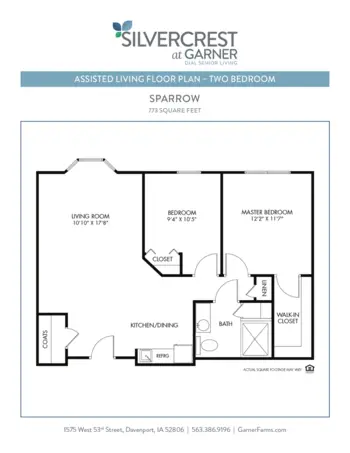 Floorplan of Silvercrest Garner, Assisted Living, Memory Care, Davenport, IA 11