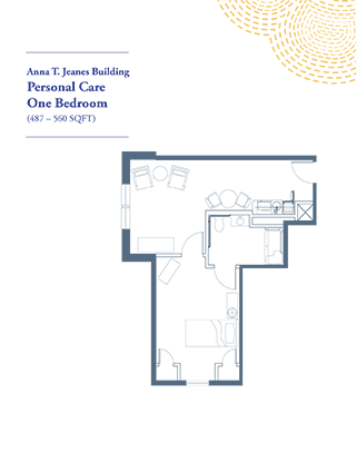 Floorplan of The Hickman, Assisted Living, West Chester, PA 12