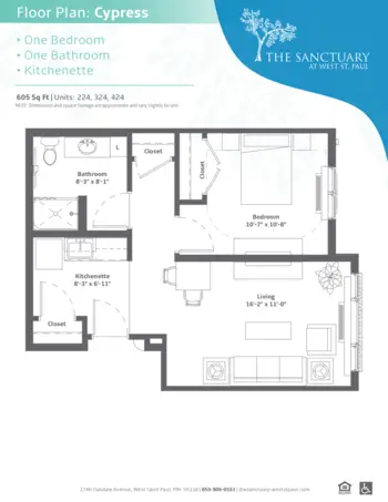 Floorplan of The Sanctuary at West St Paul, Assisted Living, Memory Care, West St Paul, MN 2