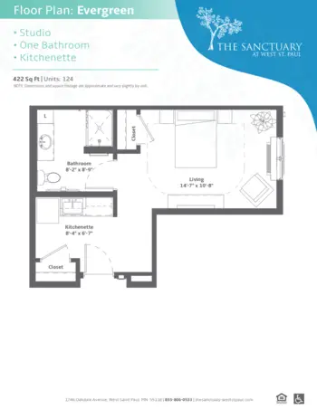 Floorplan of The Sanctuary at West St Paul, Assisted Living, Memory Care, West St Paul, MN 6