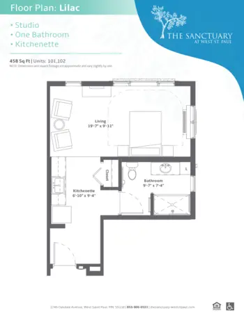 Floorplan of The Sanctuary at West St Paul, Assisted Living, Memory Care, West St Paul, MN 7