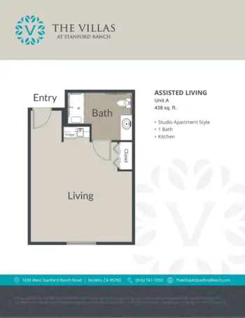Floorplan of The Villas at Stanford Ranch, Assisted Living, Rocklin, CA 1