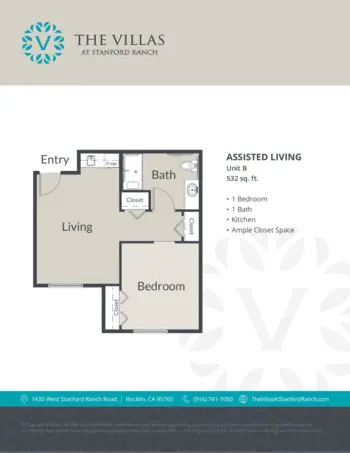 Floorplan of The Villas at Stanford Ranch, Assisted Living, Rocklin, CA 2