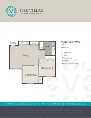 Floorplan of The Villas at Stanford Ranch, Assisted Living, Rocklin, CA 4
