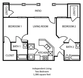 Floorplan of The Wellington at Conroe, Assisted Living, Conroe, TX 3
