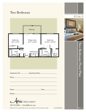 Floorplan of Atria Hillcrest, Assisted Living, Thousand Oaks, CA 4