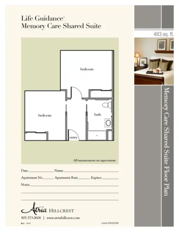 Floorplan of Atria Hillcrest, Assisted Living, Thousand Oaks, CA 10
