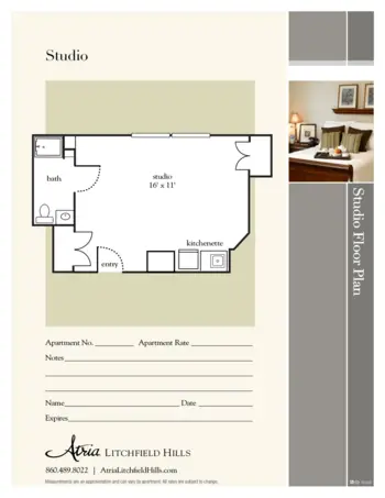 Floorplan of Atria Litchfield Hills, Assisted Living, Torrington, CT 3