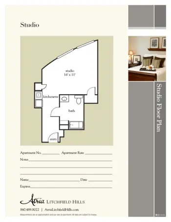 Floorplan of Atria Litchfield Hills, Assisted Living, Torrington, CT 4
