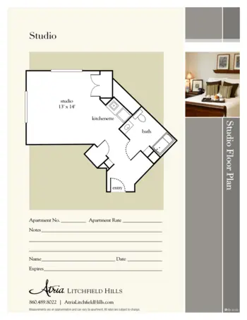 Floorplan of Atria Litchfield Hills, Assisted Living, Torrington, CT 5