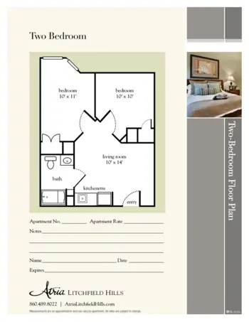 Floorplan of Atria Litchfield Hills, Assisted Living, Torrington, CT 7