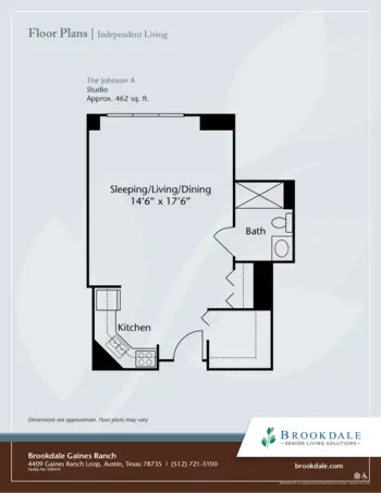Floorplan of Brookdale Gaines Ranch, Assisted Living, Austin, TX 1