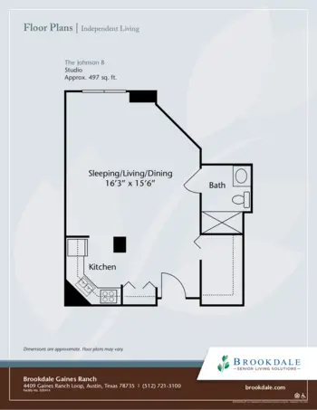 Floorplan of Brookdale Gaines Ranch, Assisted Living, Austin, TX 16