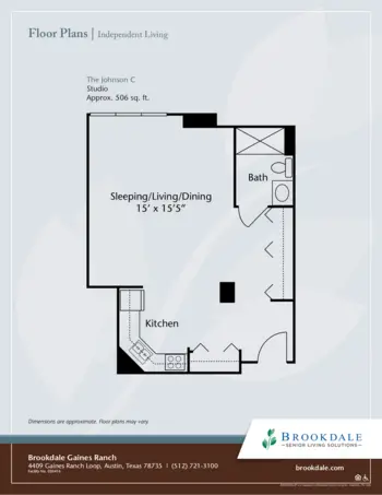 Floorplan of Brookdale Gaines Ranch, Assisted Living, Austin, TX 14