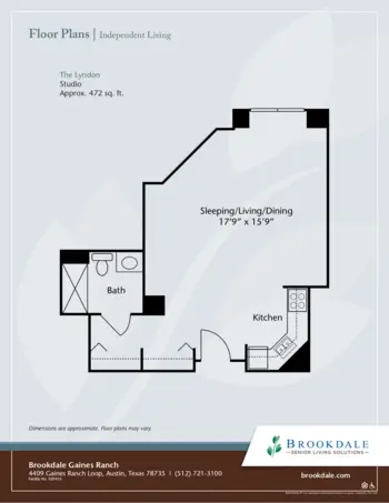 Floorplan of Brookdale Gaines Ranch, Assisted Living, Austin, TX 8