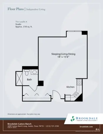 Floorplan of Brookdale Gaines Ranch, Assisted Living, Austin, TX 19