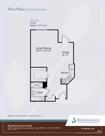 Floorplan of Brookdale Gaines Ranch, Assisted Living, Austin, TX 7