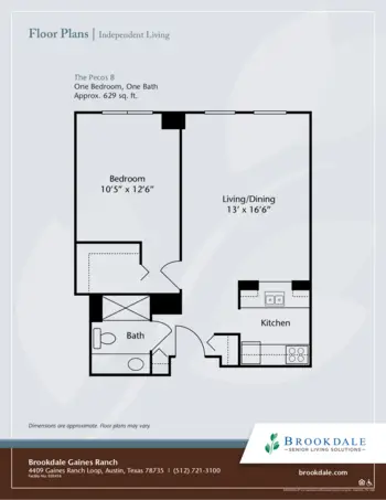 Floorplan of Brookdale Gaines Ranch, Assisted Living, Austin, TX 4