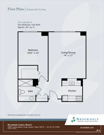 Floorplan of Brookdale Gaines Ranch, Assisted Living, Austin, TX 20