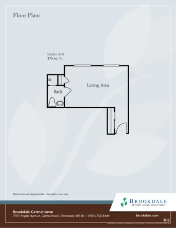 Floorplan of Brookdale Germantown, Assisted Living, Germantown, TN 3